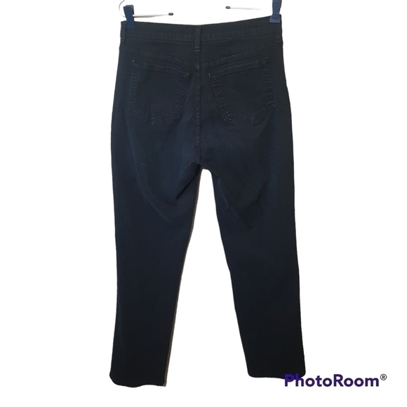 NYDJ Lift Tuck Technology High Rise Straight Leg Black Denim Jeans - Picture 3 of 11